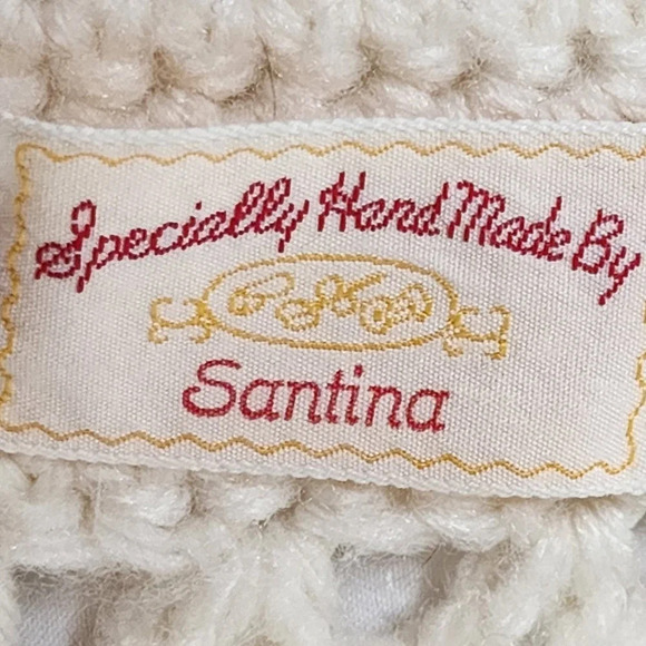 Vintage Handmade Floral Rose Crocheted Motif Granny Square Afghan Blanket 60x40 - Picture 5 of 13